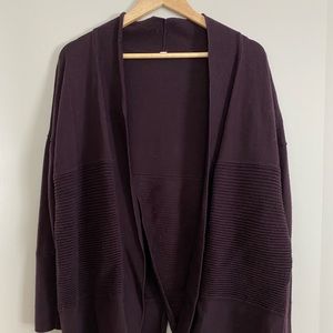 Purple lululemon cardigan scarf